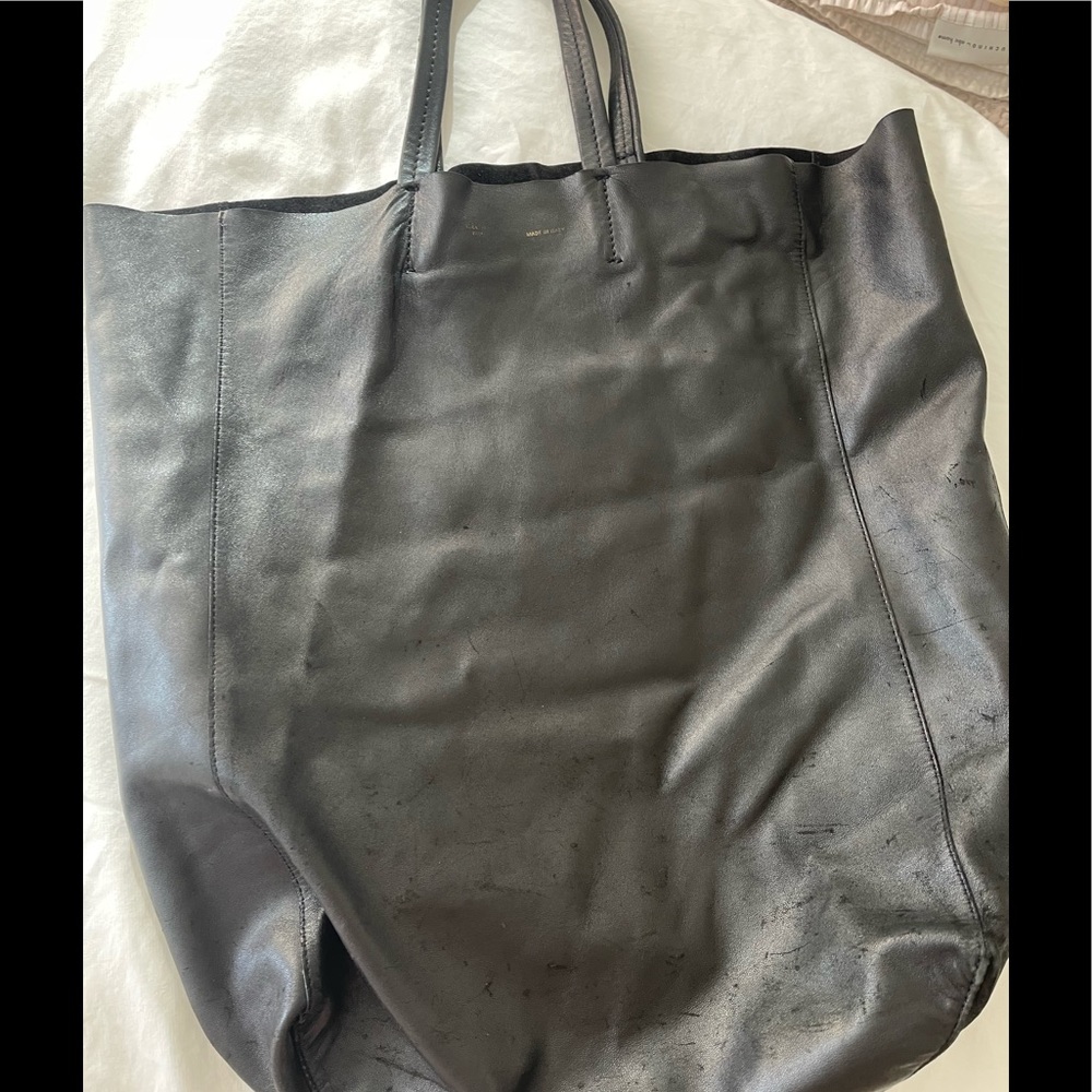 Celine leather tote gently used